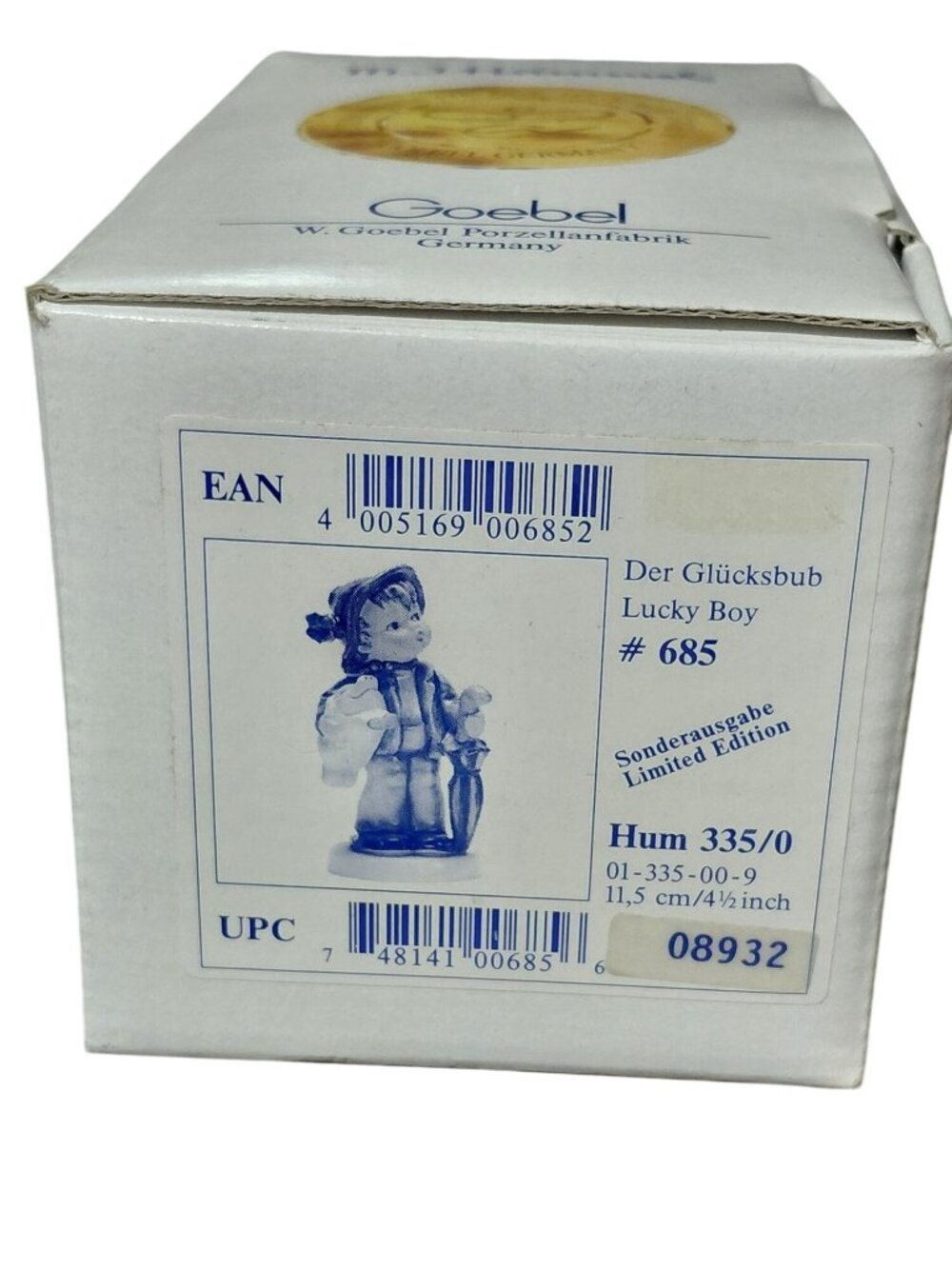 M.I. Hummel "Lucky Boy" #685 Figurine Limited Edition Hum 335/0 Vintage - Picture 5 of 6